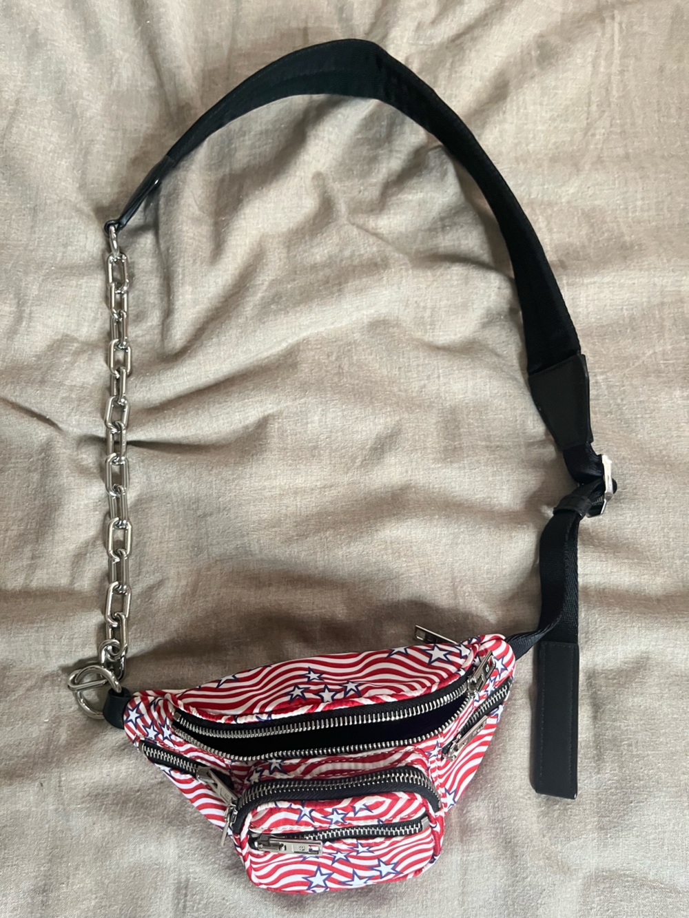 Alexander wang Red & White Star Print Crossbody Bag